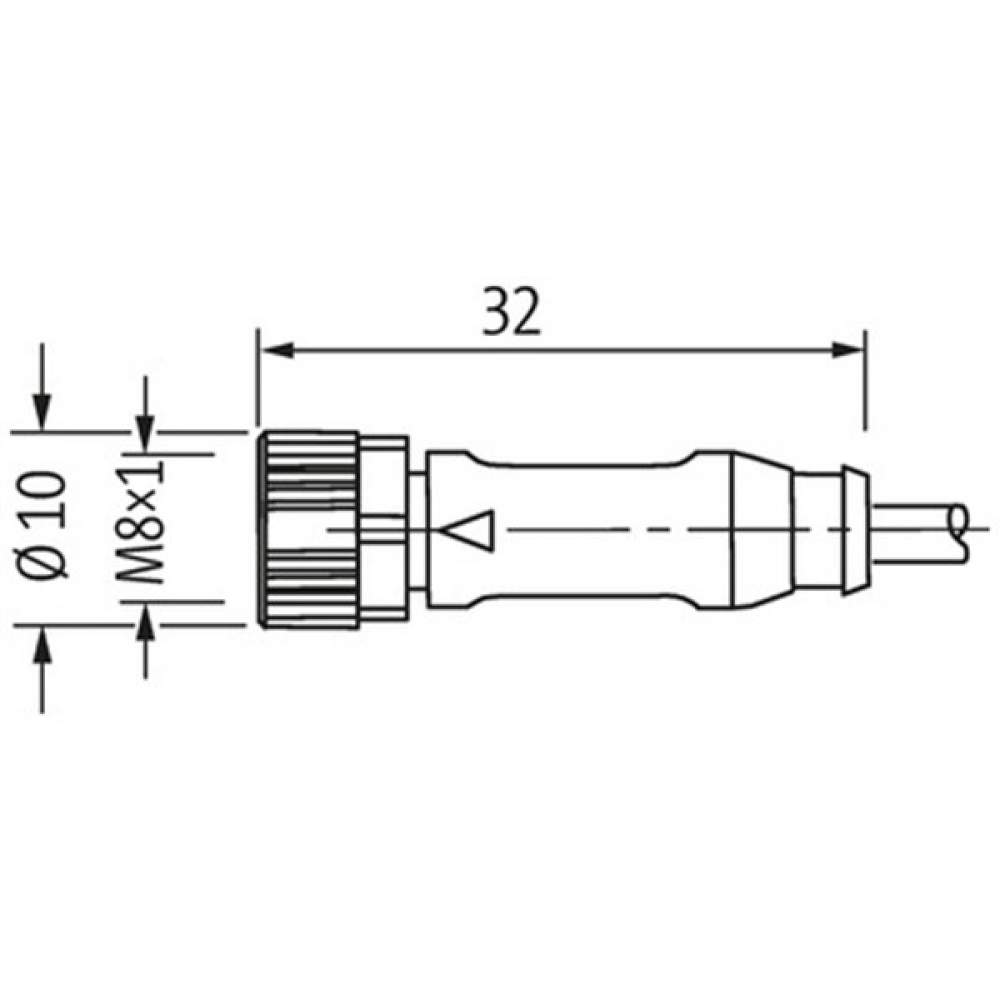 Murr Electronics , 7000-08061-6110500 , M8 , 4Pin , Konnektörlü Kablo, 5M