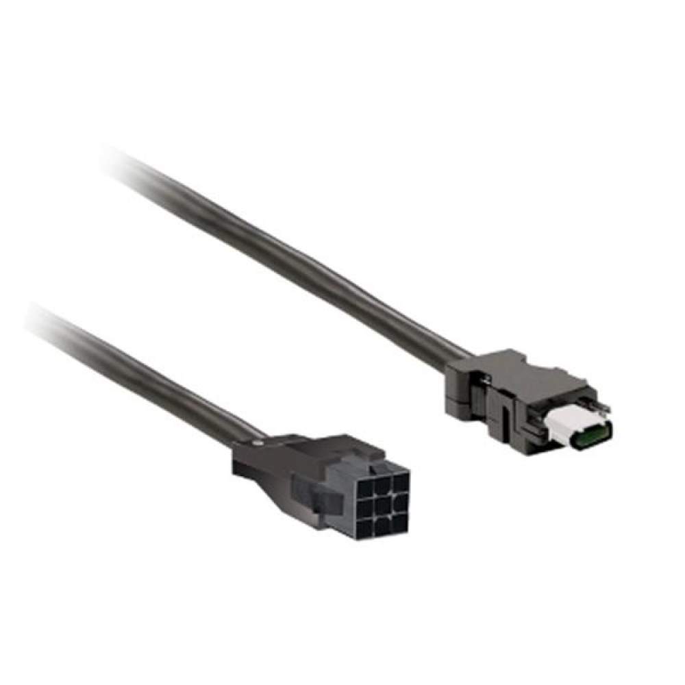 Schneider Electric VW3M8D1AR50 Encoder Cable 5M Shielded, Leads Connection For BCH2.B/.D/.F, CN2 Plug