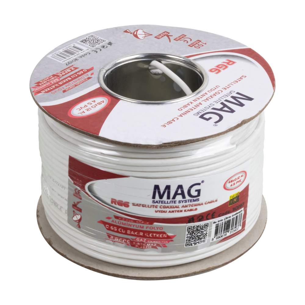 MAG ShopZum  RG59 FA MİNİ 48 TEL ANTEN KABLOSU ShopZum (100 METRE)