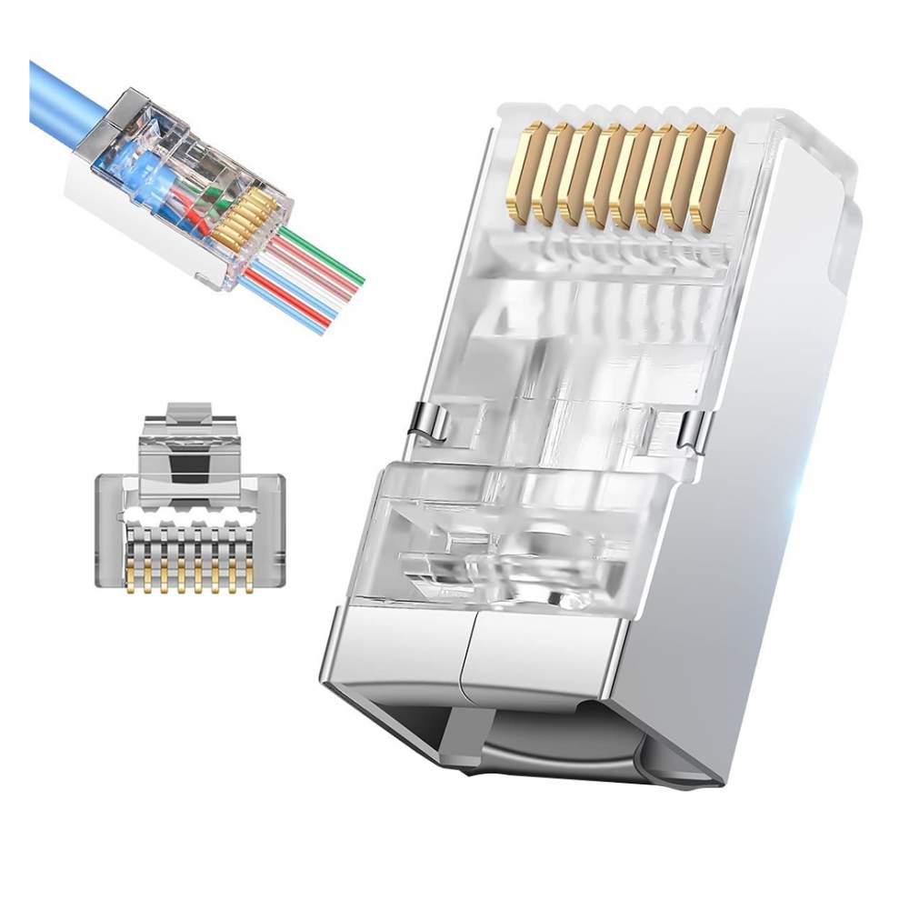 PM-25748 CAT6 METAL EZ PLUG YENİ NESİL 8P/8C AÇIK UÇLU SOKET (100LÜK PAKET)