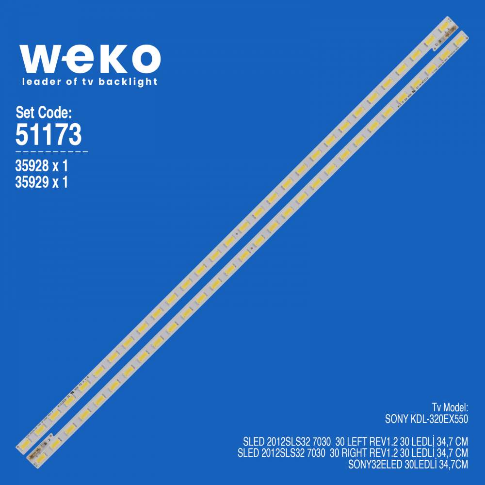 WKSET-6173 35928X1 35929X1 SLED 2012SLS32 7030  30 LEFT/RIGHT REV1.2  2 ADET LED BAR (30LED)