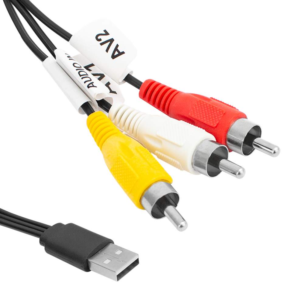 3 RCA ShopZum  + USB ÇEVİRİCİ 1.2 METRE KABLO ShopZum USB TO 3 RCA ShopZum  (SECONDER HY7024)