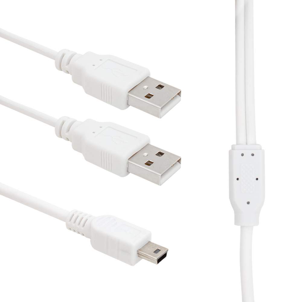 ShopZum USB 2XERKEK - MİNİ USB 5 PİN (2.0V) 1.5 METRE KABLO ShopZum