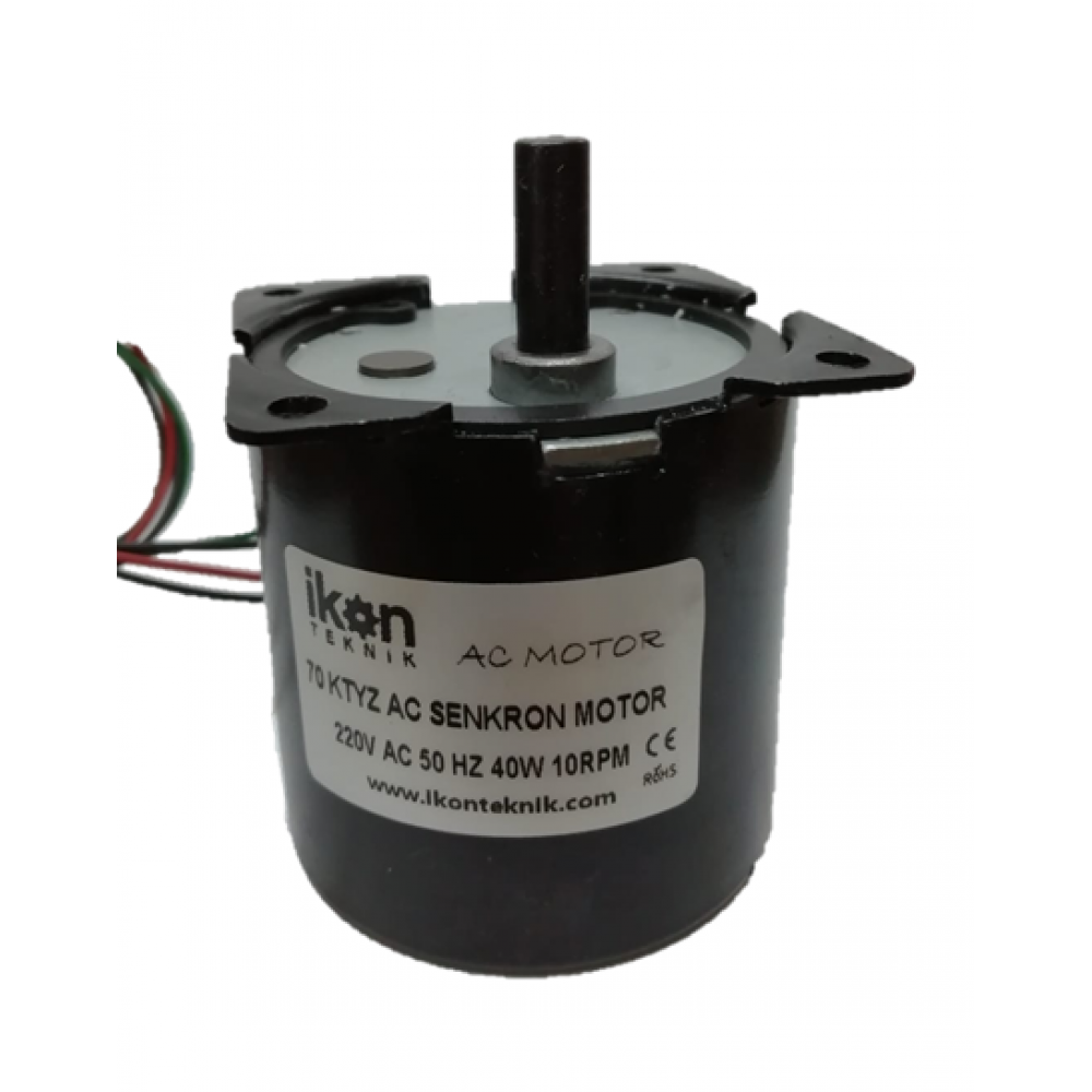 10 RPM 70KTYZ 40W AC Senkron Motor