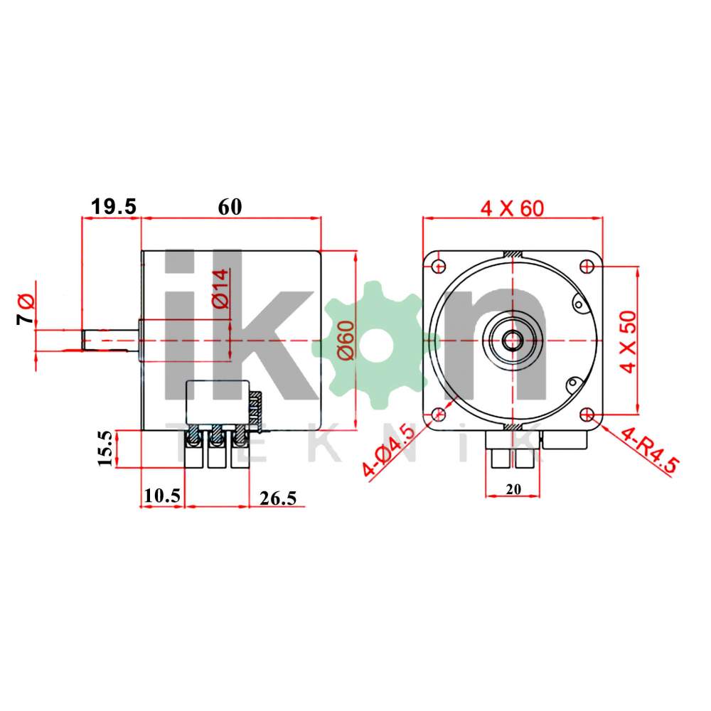 14W 10Rpm 60Ktyz Ac Senkron Motor