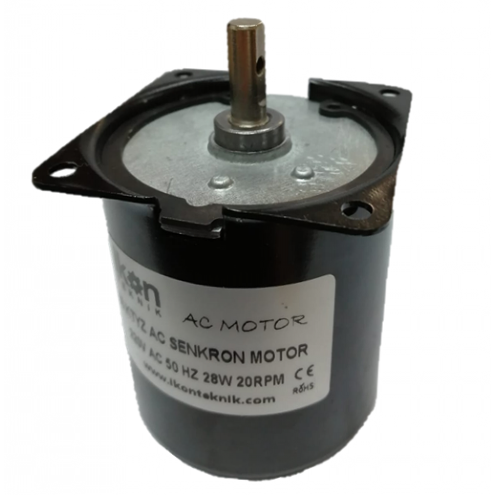 220V 20RPM 28W AC Senkron Motor, Dişli Motor