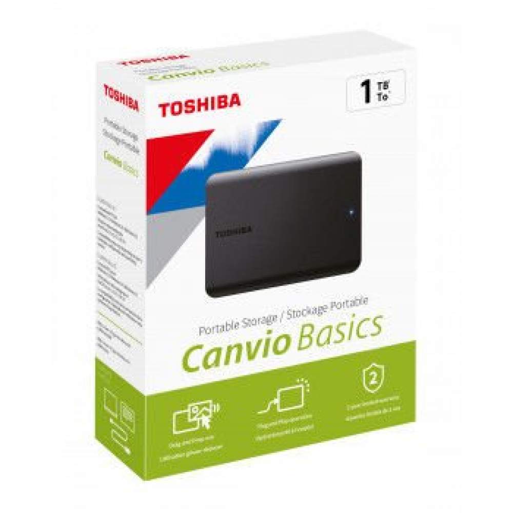 1TB Canvio Basics 2.5'' USB3.2 TOSHIBA HDTB510EK3AA (USB2.0 Uyumlu)