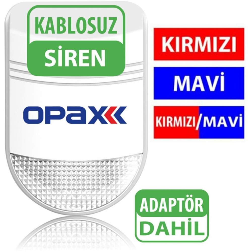 Opax Bgr-09 Kablosuz Harici Siren /mesafe Artırıcı /repeater Adap