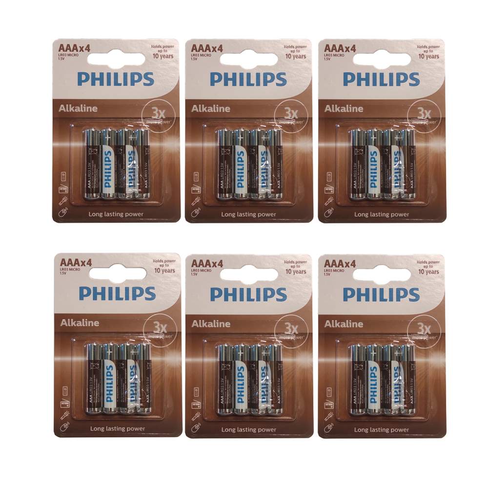 PHİLİPS ALKALİNE AAA PİL 6 PAKET 24 ADET