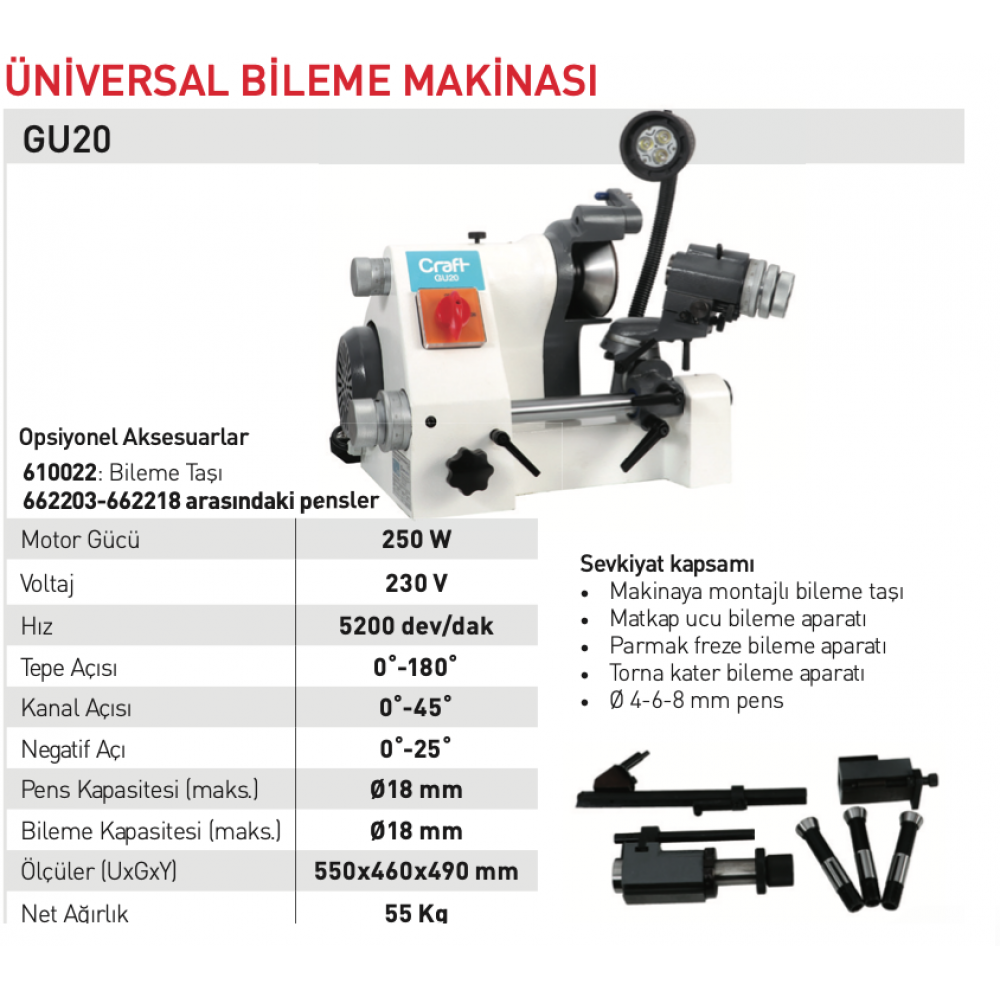 Craft  GU20A  Universal Bileme Motoru