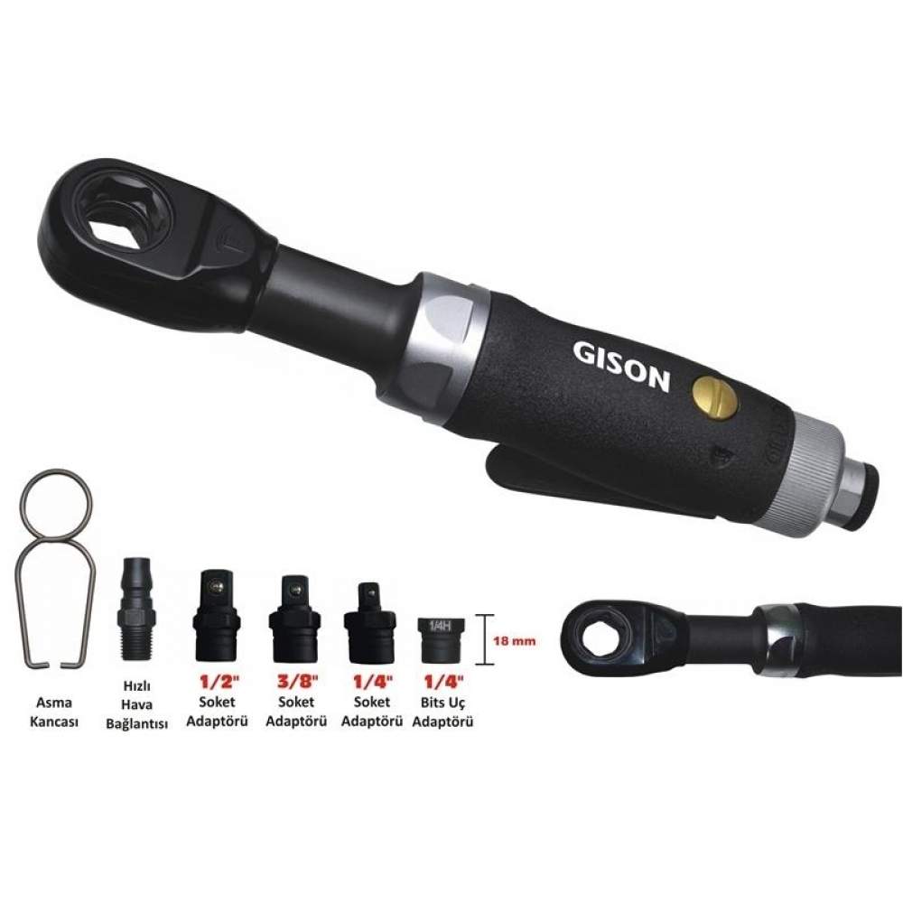 Gison Gp854J Adaptörlü Havalı Cırcır Kolu N11.7962