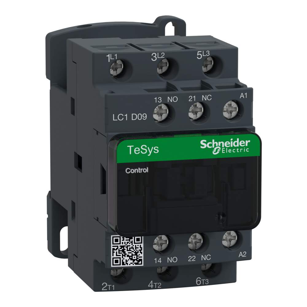 Schneider LC1D09Q7 TeSys D kontaktör - 3P(3 NA) - AC-3 - <= 440 V 9 A - 380 V AC bobin