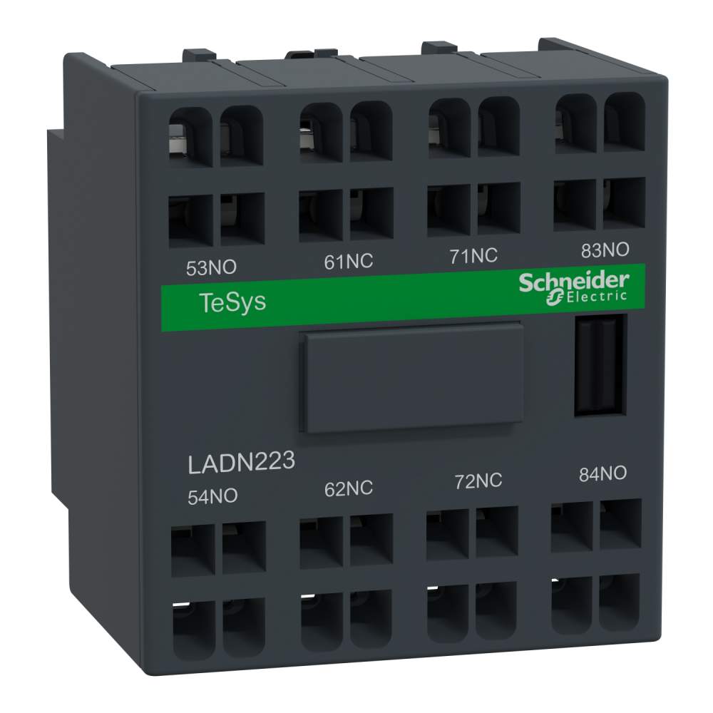 Schneider LADN223 TeSys D - yardımcı kontak bloğu - 2 NA + 2 NK - yaylı terminaller