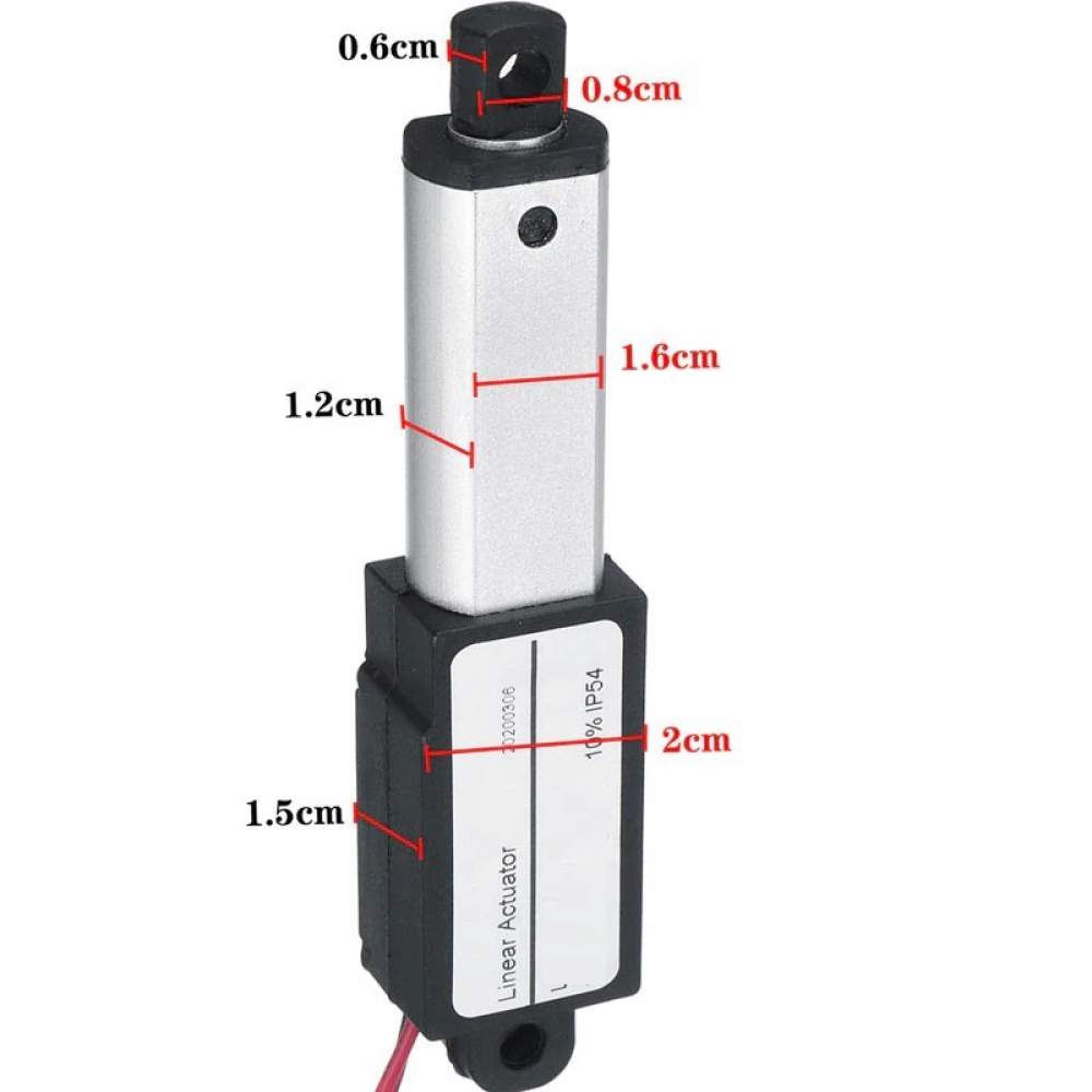 Alüminyum 60N 15Mm/S 30Mm Açılır Uzunluk 12V Dc Mini Lineer Motor