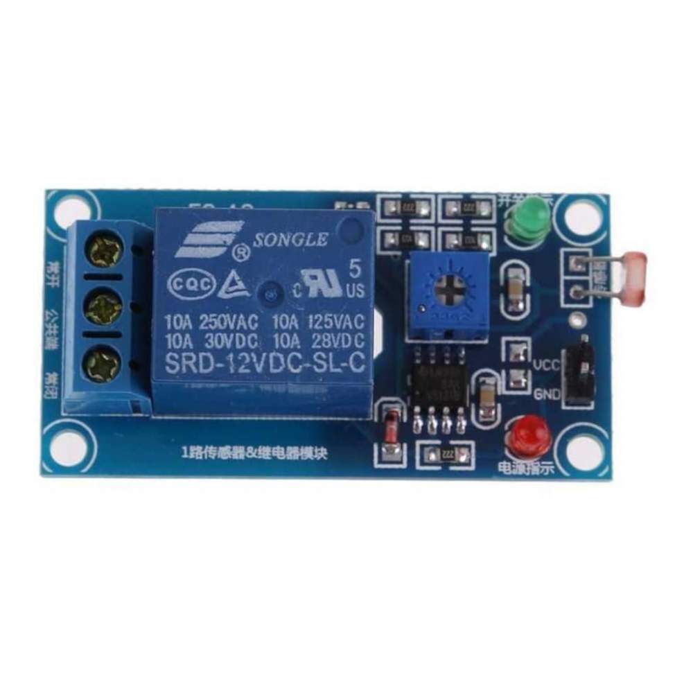 Arduino Ldr Işık Sensörü Kontrollü Tekli Röle Kartı 12V Modülü