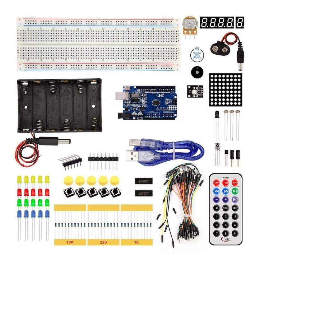 Arduino Uno Başlangıç Starter Kit Gelişmiş (Kutulu) Eğitim Seti