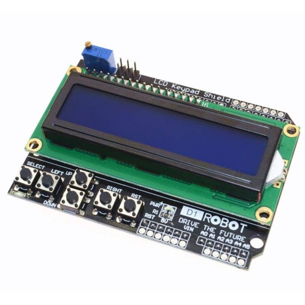 Emaycenter-Arduino Lcd Keypad Shield 1602 - 16X2 Lcd Ekran Ve Tuş Takımı