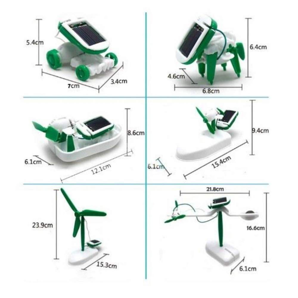 Güneş Enerjili Robot Oluşturma Seti 6İn1 Solar Kit 6 Robot Yapıla