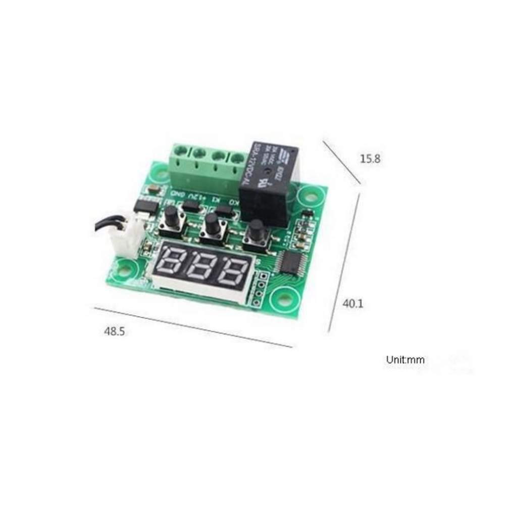 W1209 12V Dc Dijital Termostat Sıcaklık Kontrol Devresi Sensörlü N11.4110